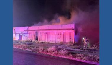 Fire damaged vacant building near boxing gym