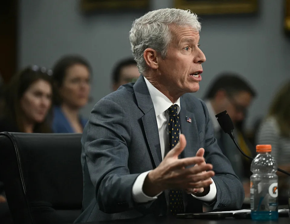 Energy Secretary Chris Wright speaks during an "Energy and Water Development and Related Agencies" House subcommittee hearing on the department's budget on Capitol Hill in Washington, D.C., on May 7, 2025.