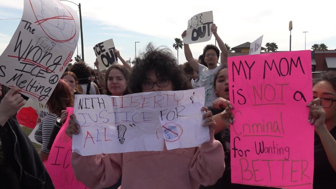 CCISD students coordinate school walkouts to protest ICE policies
