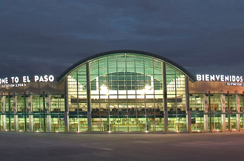 A nighttime view of El Paso International Airport.