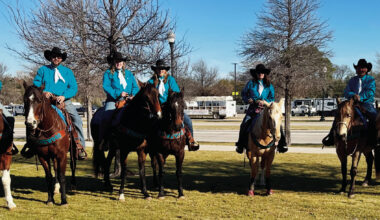 Wynnewood Round-Up Club members traveled to Fort Worth, Texas, to ride in the Fort Worth Stock Show and Rodeo’s Grand Entry Jan. 29-Feb. 1.