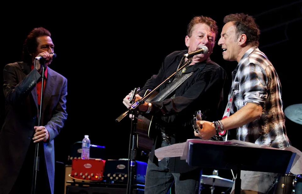 Alejandro Escovedo, Joe Ely, middle, and Bruce Springsteen perform at the Austin Music Awards at the Austin Music Hall during SXSW on Wednesday March 14, 2012. (Jay Janner/Austin American-Statesman)