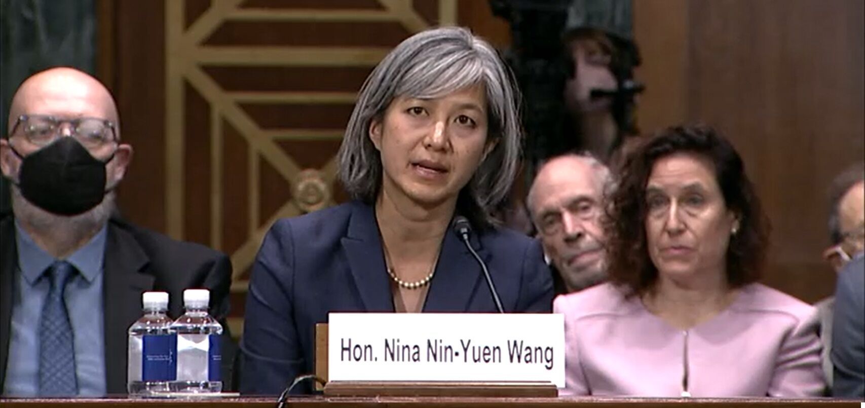 U.S. Magistrate Judge Nina Y. Wang appears for her confirmation hearing to a seat on the U.S. District Court for Colorado on May 25, 2022. (Source: C-SPAN)