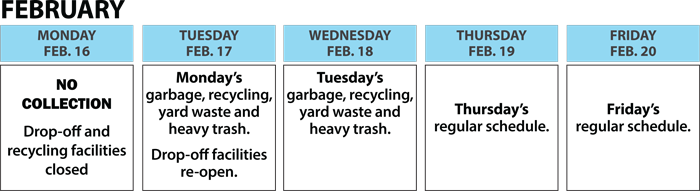 Image of Monday and Tuesday service move to Tuesday and Wednesday