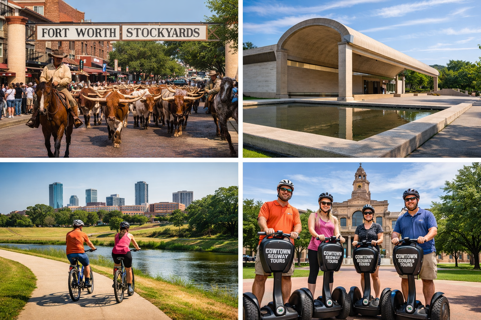 Tourists and local residents of Fort Worth enjoy exploring from a new 1erspective with Cowtown Segway Adventures & Tours