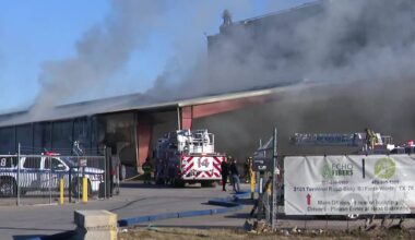 Fort Worth firefighter hurt battling fire at recycling facility