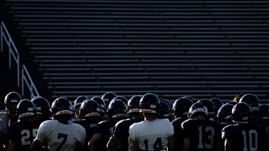 The Liberty Hill Panthers at practice, Aug. 18, 2025.