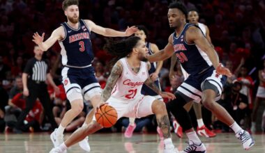 No. 4 Arizona takes down No. 2 Houston, takes first in Big 12 despite being shorthanded