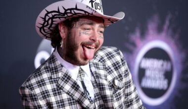 Post Malone at the American Music Awards.