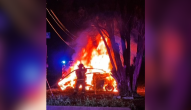 Tesla sedan fire causes road closure on Ennis Joslin Road in Corpus Christi