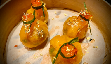 money bag dumplings at komodo