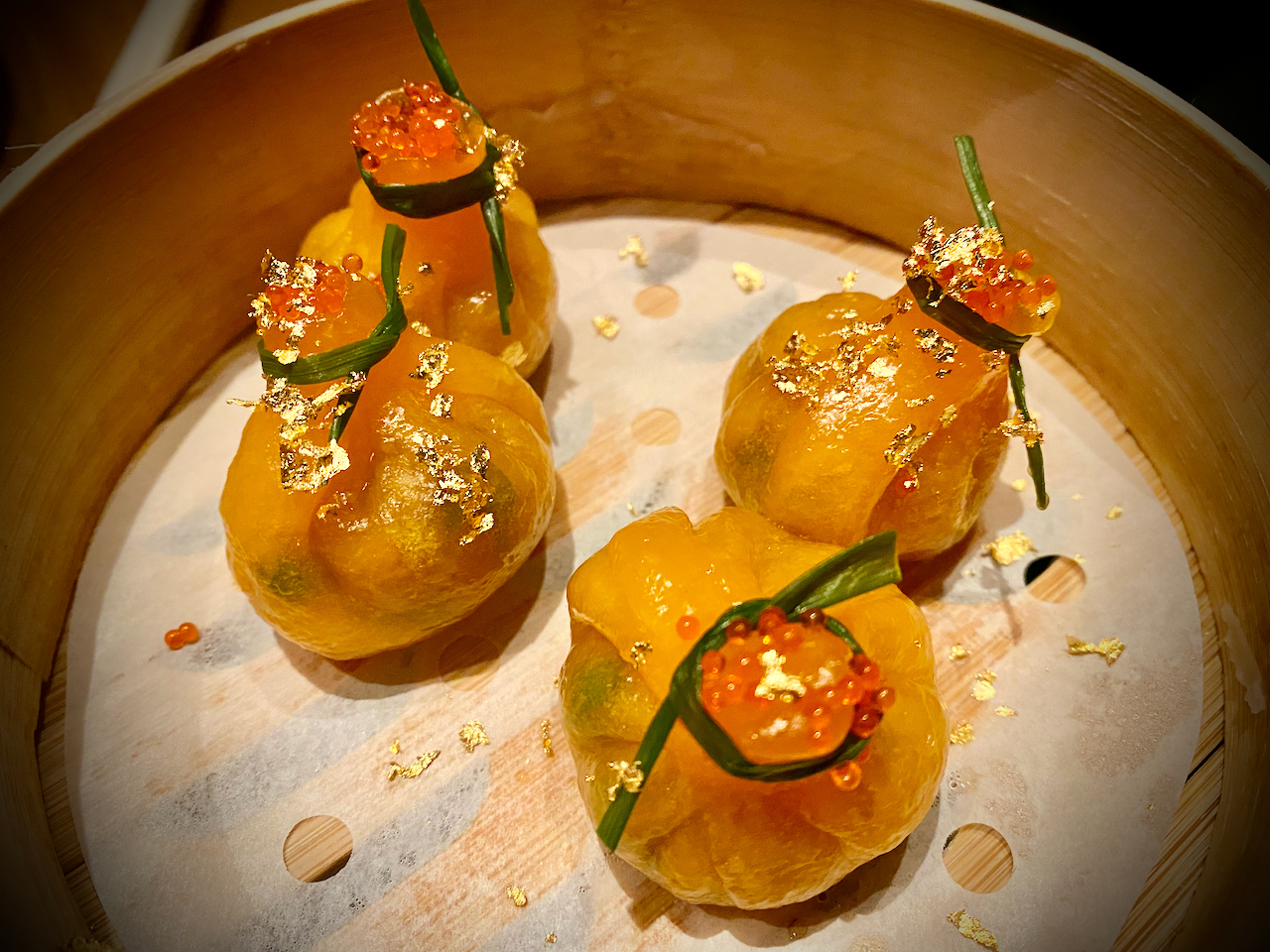 money bag dumplings at komodo