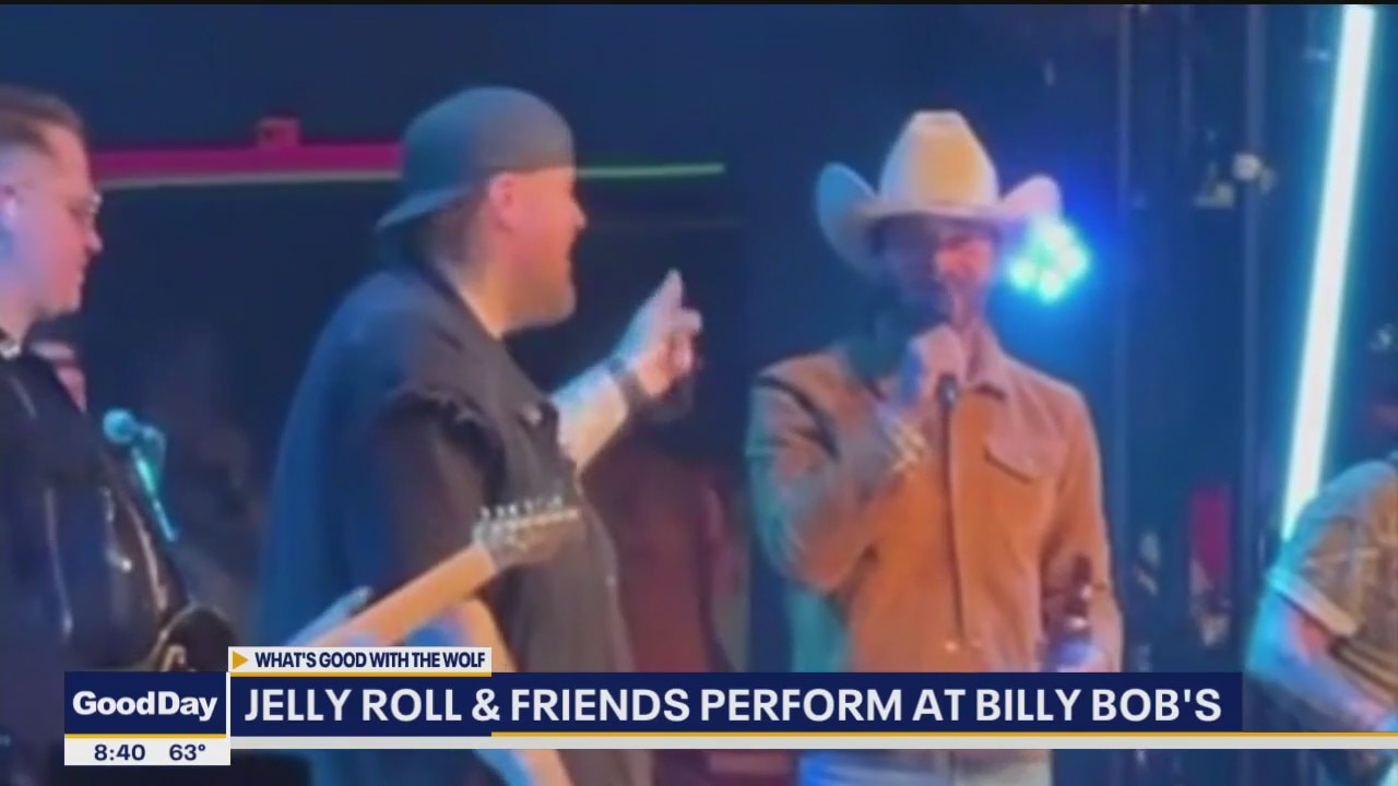 FILE – Jelly Roll brings out Post Malone in Stockyards