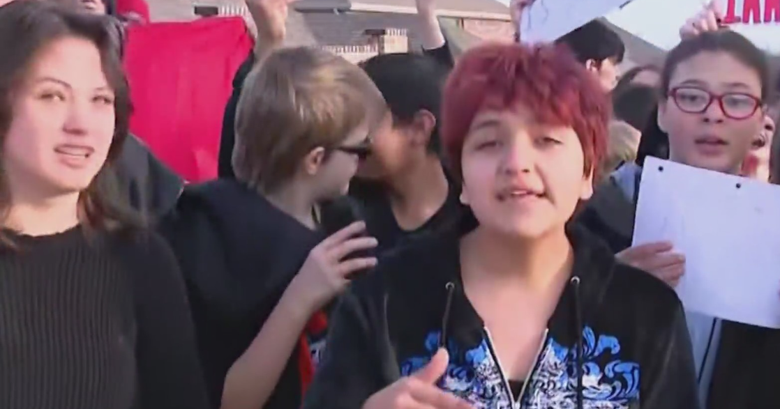 Students across North Texas walk out over ICE as state threatens consequences for districts