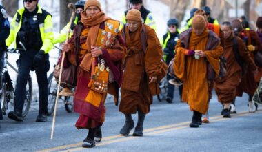 Watch Fort Worth monks arrive in Washington, DC, Walk for Peace enters the capital