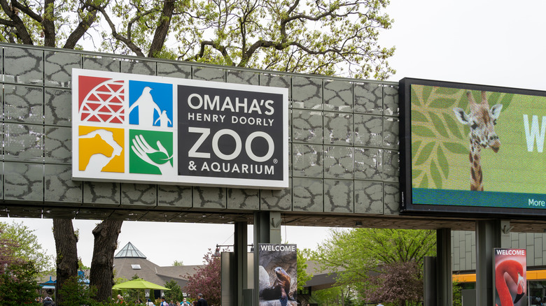The entrance to Omaha's world famous zoo