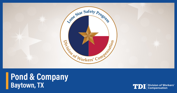 Pond & Company Lone Star Safety Award 