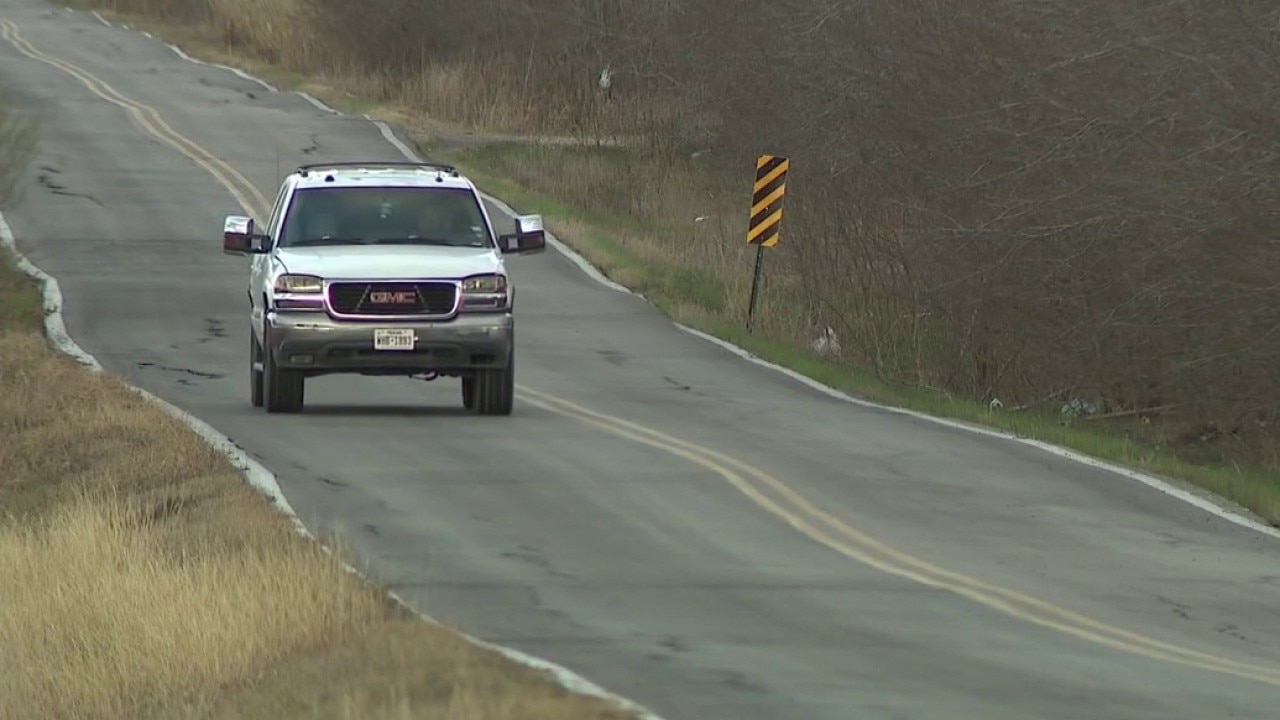 Bad roads near COTA in Del Valle