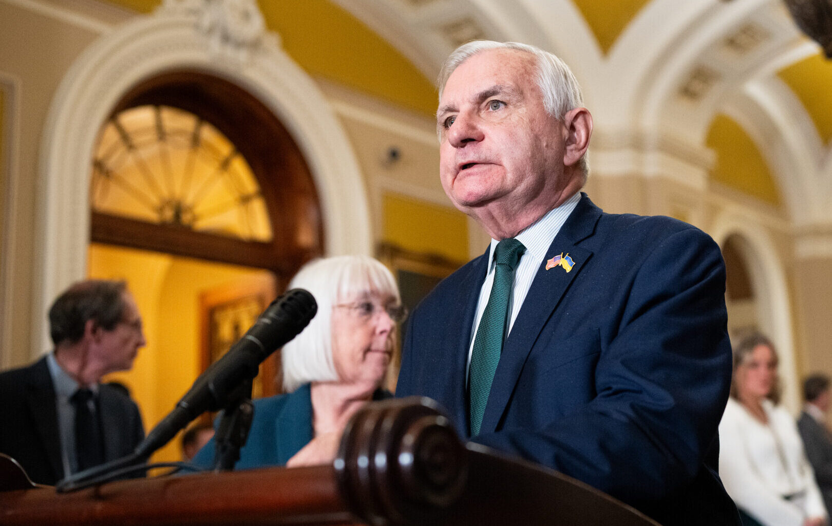 Sen. Jack Reed, D-R.I., seen in the Capitol on Nov. 13, 2024, called the El Paso airspace closure a "failure of coordination." (Bill Clark/CQ Roll Call)