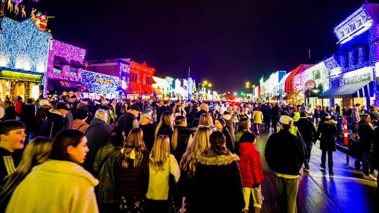 Visitors at a festival in downtown Rochester Hills