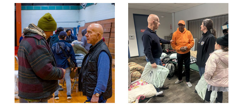 Mayor Whitmire at Warming Centers
