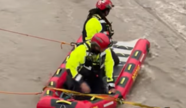 Video shows Dallas Fire-Rescue saving two men from rising creek waters