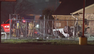 2 injured after vehicle crashes into building amid police chase in Houston