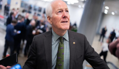 Texas Republican Sen. John Cornyn faces a tough primary, which includes state Attorney General Ken Paxton and Rep. Wesley Hunt. (Tom Williams/CQ Roll Call file photo)