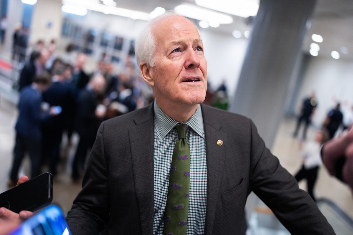 Texas Republican Sen. John Cornyn faces a tough primary, which includes state Attorney General Ken Paxton and Rep. Wesley Hunt. (Tom Williams/CQ Roll Call file photo)