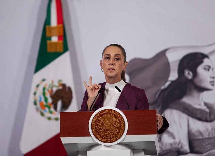 President Sheinbaum at a press conference