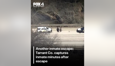 Tarrant County inmate captured minutes after escape from laundry facility