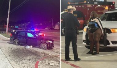 Texas woman in leather underwear and fishnets allegedly crashed BMW while drunk