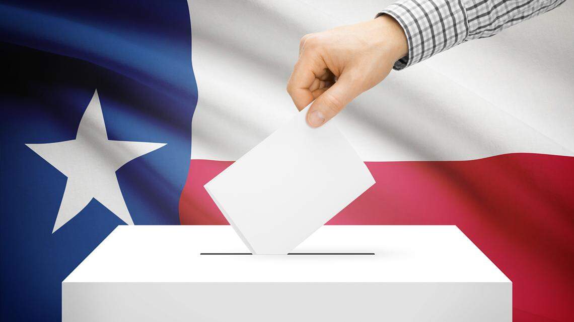 FOR ONLINE - 641x1080 pixels - vote voting ballot box register registration election texas flag hand arm