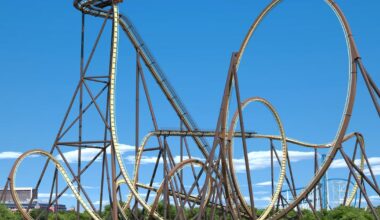 World's tallest 'giga dive' coaster hits construction milestone in Texas