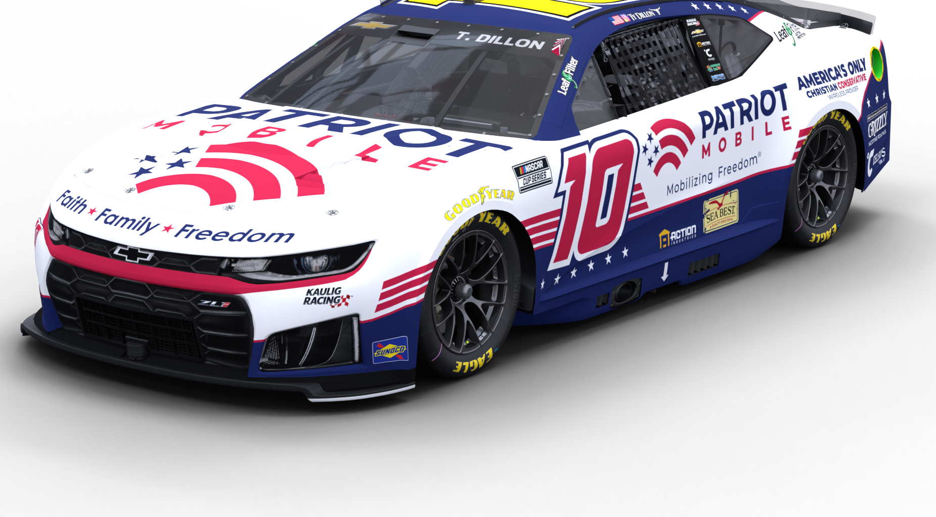 Patriot Mobile to sponsor Ty Dillon at COTA in Austin, plus races at Dover, Michigan, and St. Louis