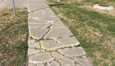 Resident calls for sidewalk repairs near Travis Elementary