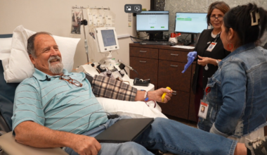 Kingsville blood donor honored for reaching 150-gallon milestone