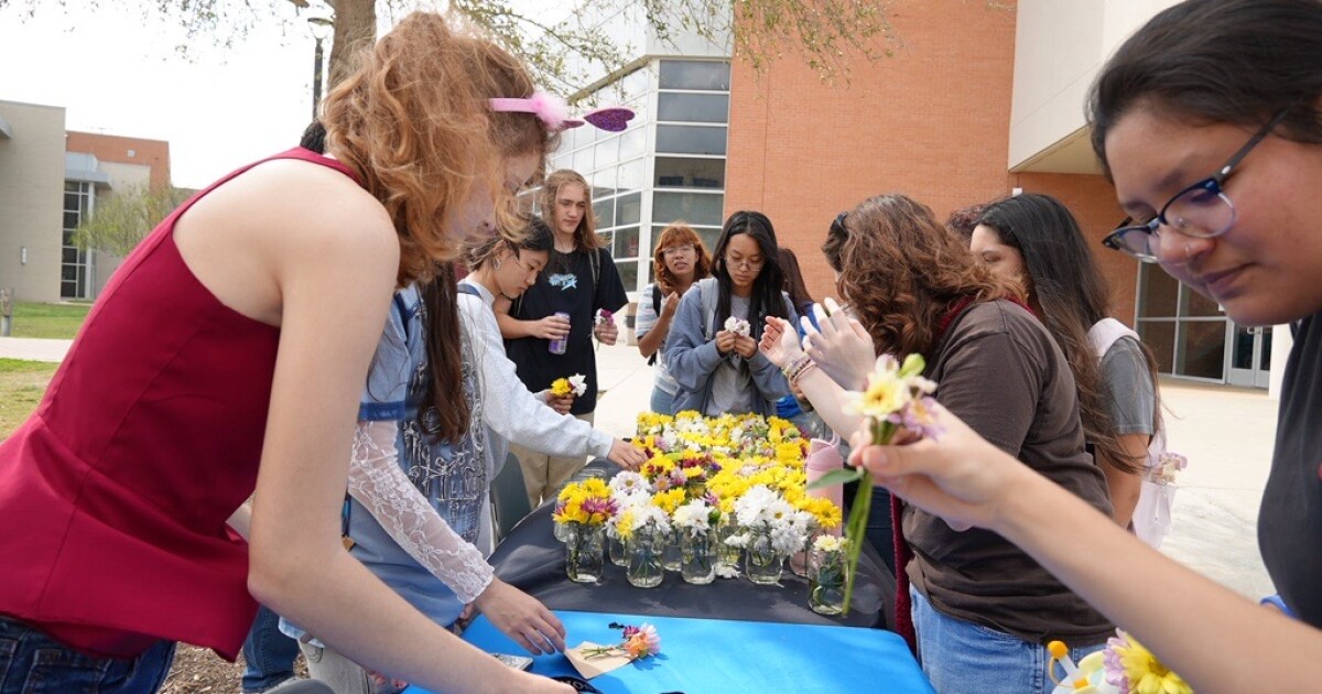 About 100 bouquets were crafted during TAMUCC event