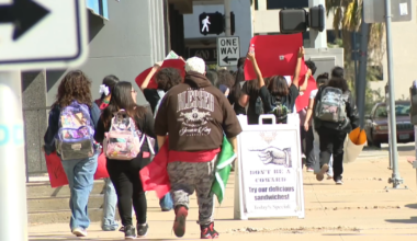 Coastal Bend high school students walk out of classes, protest against ICE