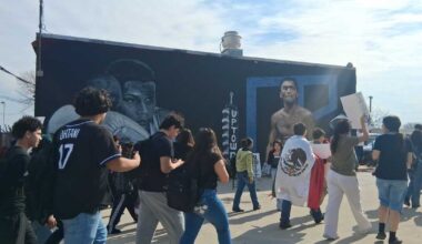 Grand Prairie High School students walk out of class to protest ICE activity