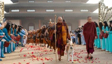Buddhist monks on Walk for Peace journey to DC return to Fort Worth on Valentine’s Day