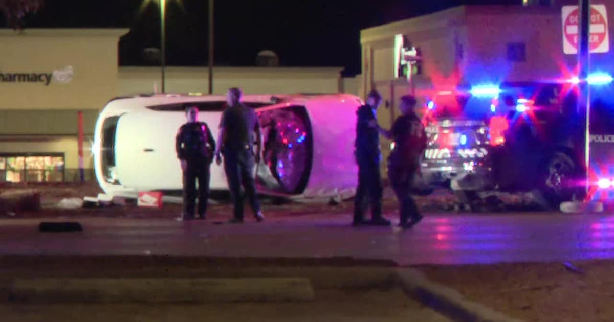 High-speed chase hits 110 mph before ending in rollover crash; 4 in custody