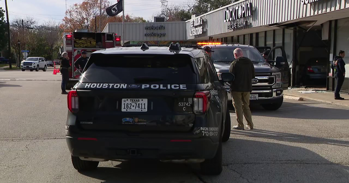 Houston crash: Vehicle crashes into business at Weslayan Plaza