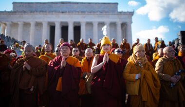 Walk for Peace Buddhist monks gather at Lincoln Memorial in DC for concluding ceremony