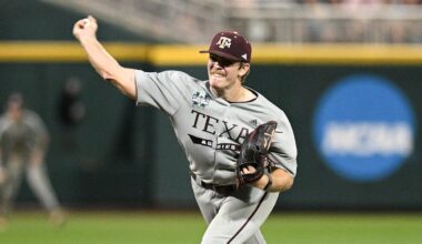 Texas A&M Pitcher Suffers Unfortunate Injury During Warmups vs. Oklahoma