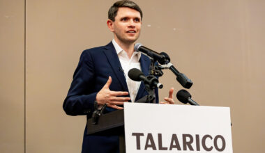 James Talarico speaks at UH rally during “Take Back Texas” tour