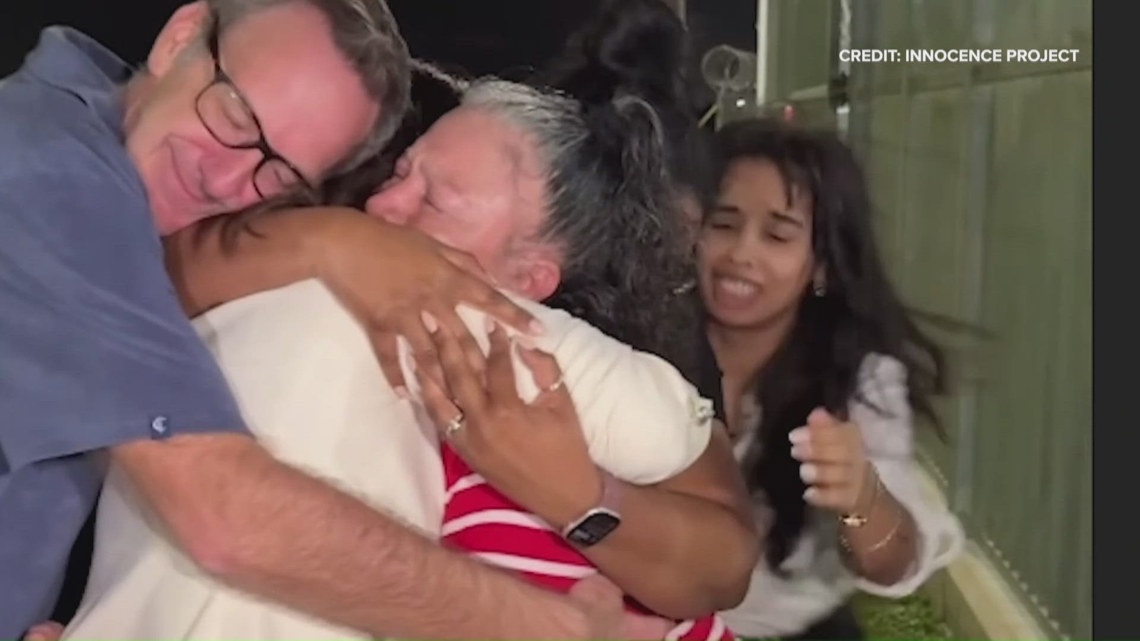 Carmen Mejia at home after being freed from jail following exoneration