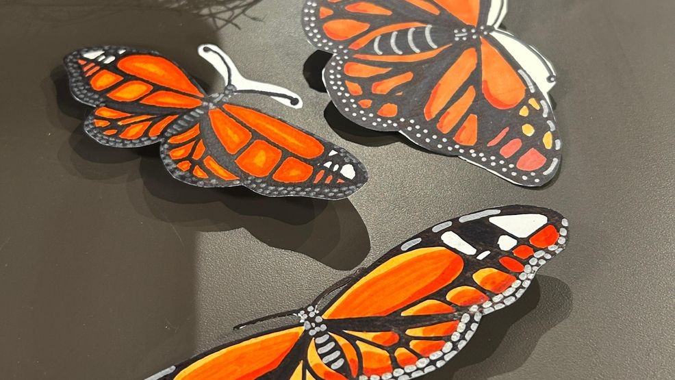 {p}“Our team will have two main activities,” Norris explained. “First, Backyard Birds. Everyone sees signs of birds in their backyard, and we’re going to help you identify what you might find — like a blue jay feather or a beautiful cardinal nest. We’ll also be comparing modern amphibians with fossil amphibians. This is the skull of Diplo Collis, the boomerang-headed amphibian.”{/p}