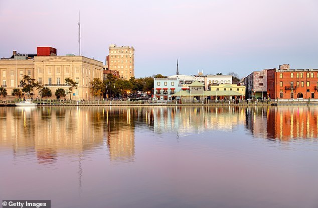 Wilmington, North Carolina is a port city with plenty of restaurants located in the 'downtown' area.