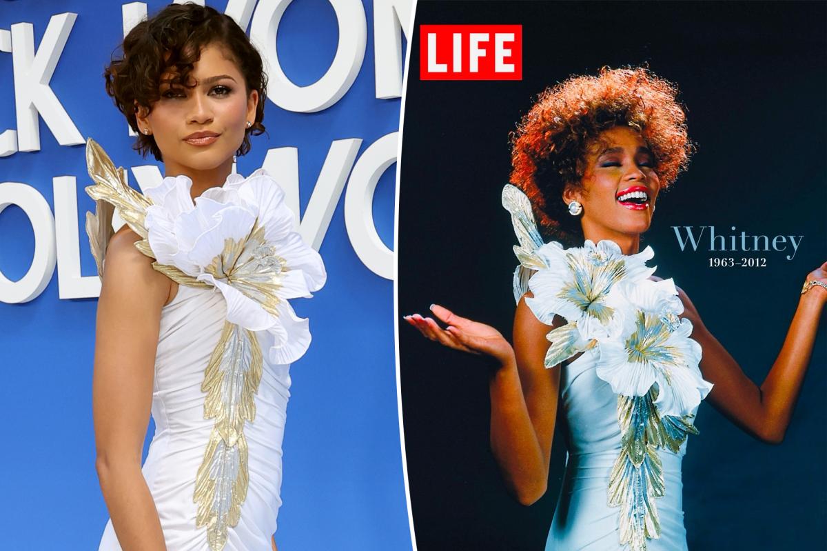 Zendaya wows in Whitney Houston's dress at Essence Black Women in Hollywood Awards